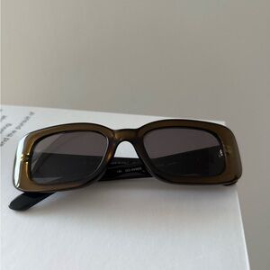 Brown Rectangular Sunglasses